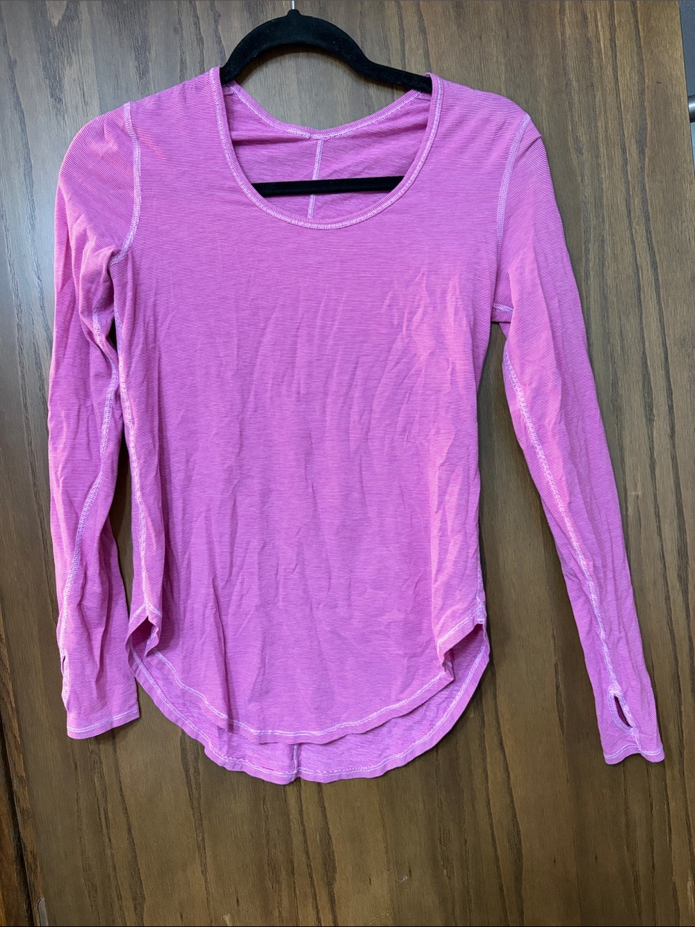 lululemon athletica Long-Sleeve Scoop Neck Top in Bright Pink